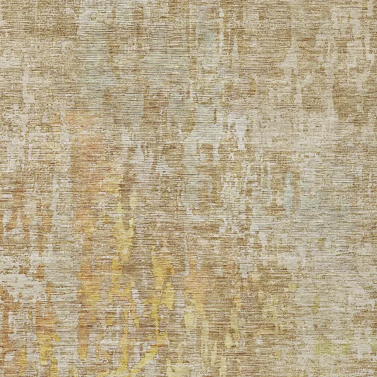 10' X 14' Khaki Abstract Washable Indoor Outdoor Area Rug