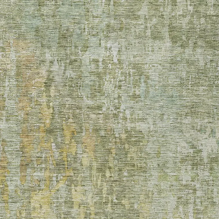 8' X 10' Sage Abstract Washable Indoor Outdoor Area Rug