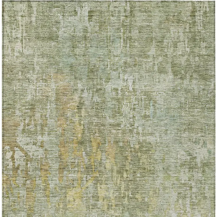 9' X 12' Sage Abstract Washable Indoor Outdoor Area Rug