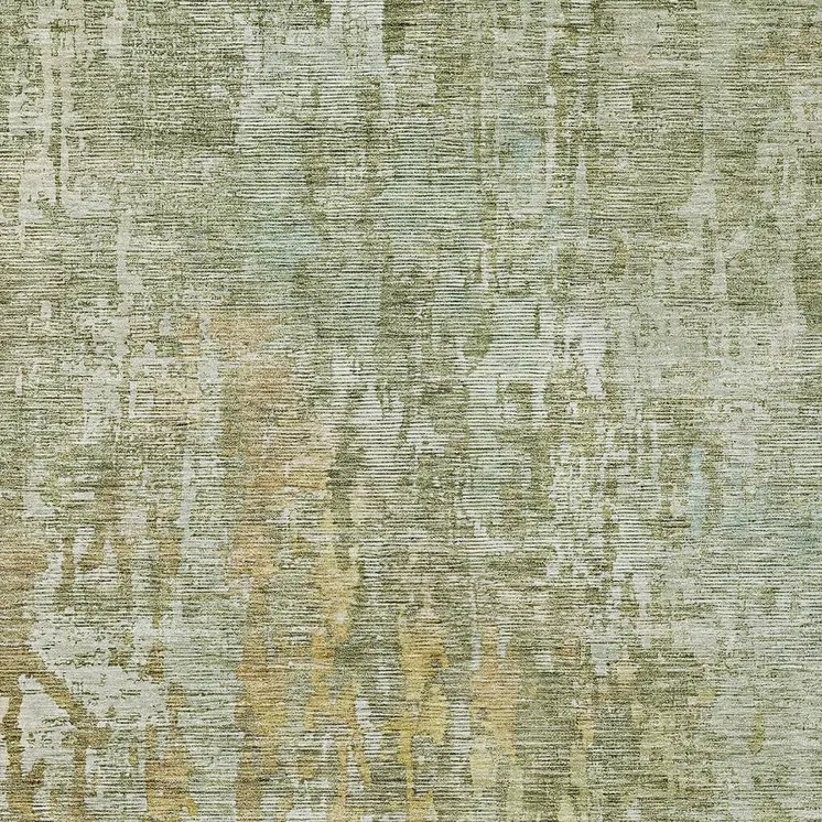 10' X 14' Sage Abstract Washable Indoor Outdoor Area Rug