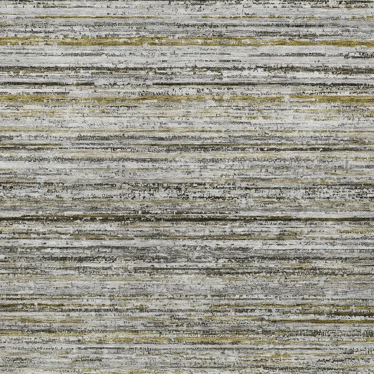 10' X 14' Pewter Striped Washable Indoor Outdoor Area Rug