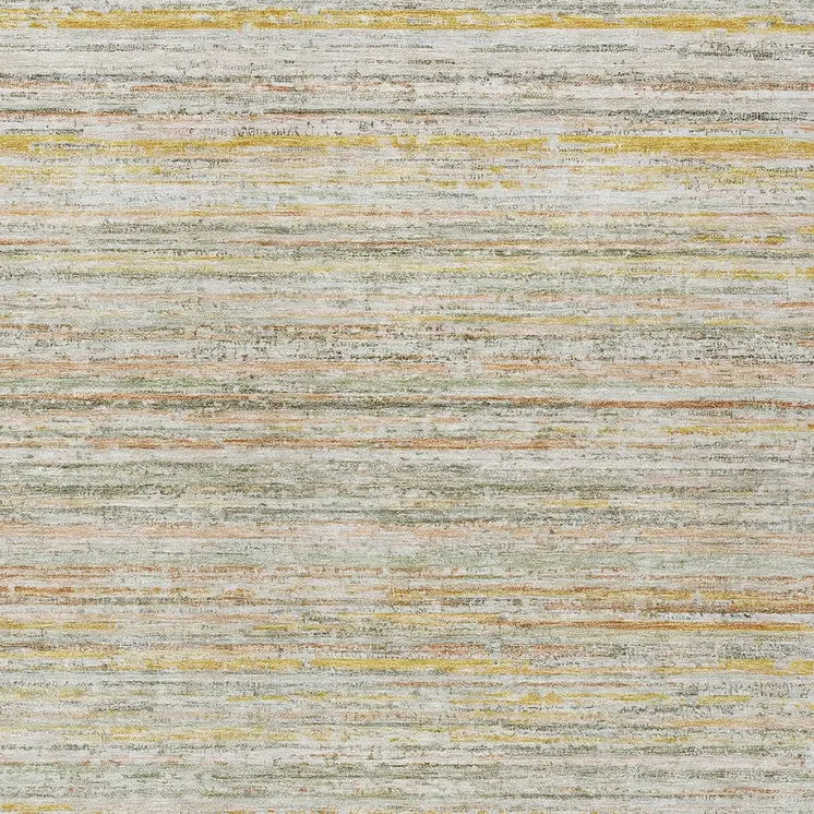 5' X 8' Sage Striped Washable Indoor Outdoor Area Rug