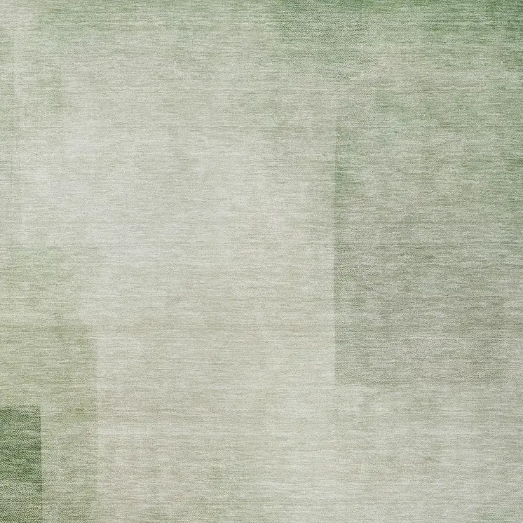 3' X 5' Artichoke Green Geometric Washable Indoor Outdoor Area Rug