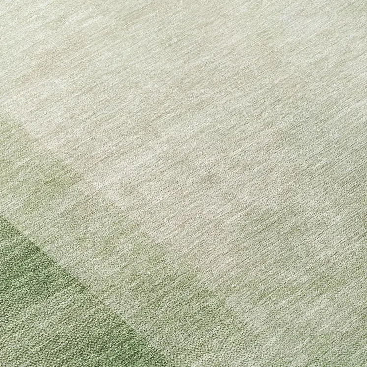8' Artichoke Green Round Geometric Washable Indoor Outdoor Area Rug