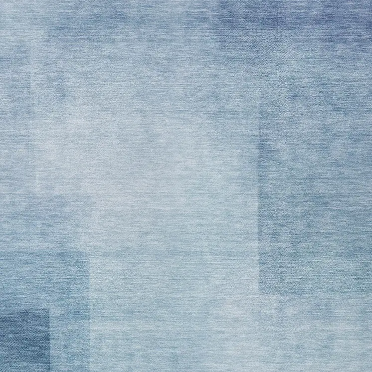 3' X 5' Blue Geometric Washable Indoor Outdoor Area Rug