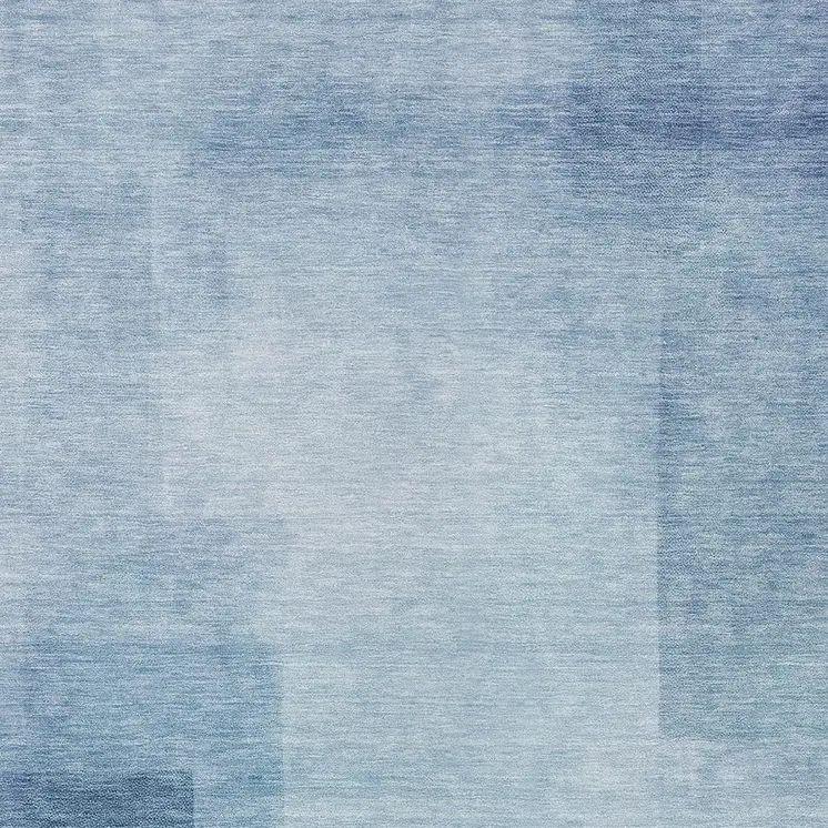9' X 12' Blue Geometric Washable Indoor Outdoor Area Rug