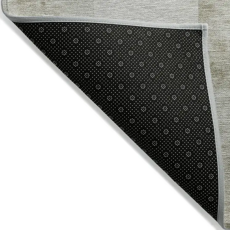 3' X 5' Beige Geometric Washable Indoor Outdoor Area Rug