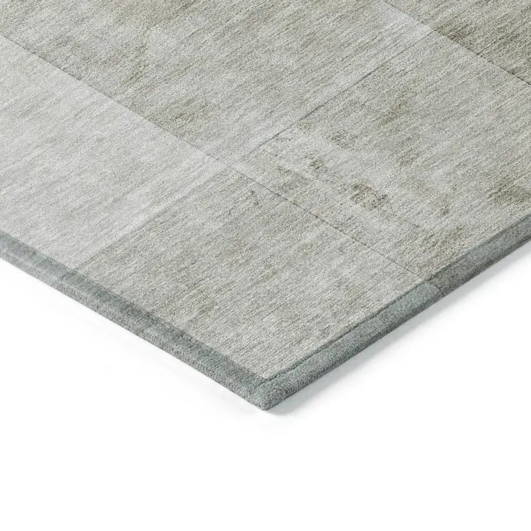 3' X 5' Beige Geometric Washable Indoor Outdoor Area Rug