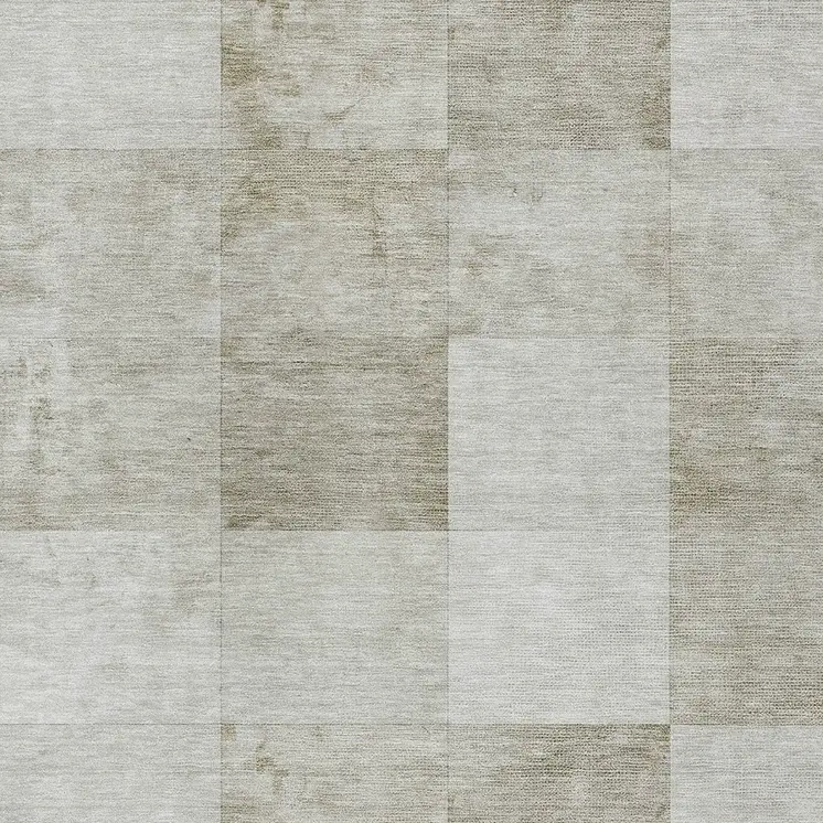 9' X 12' Beige Geometric Washable Indoor Outdoor Area Rug