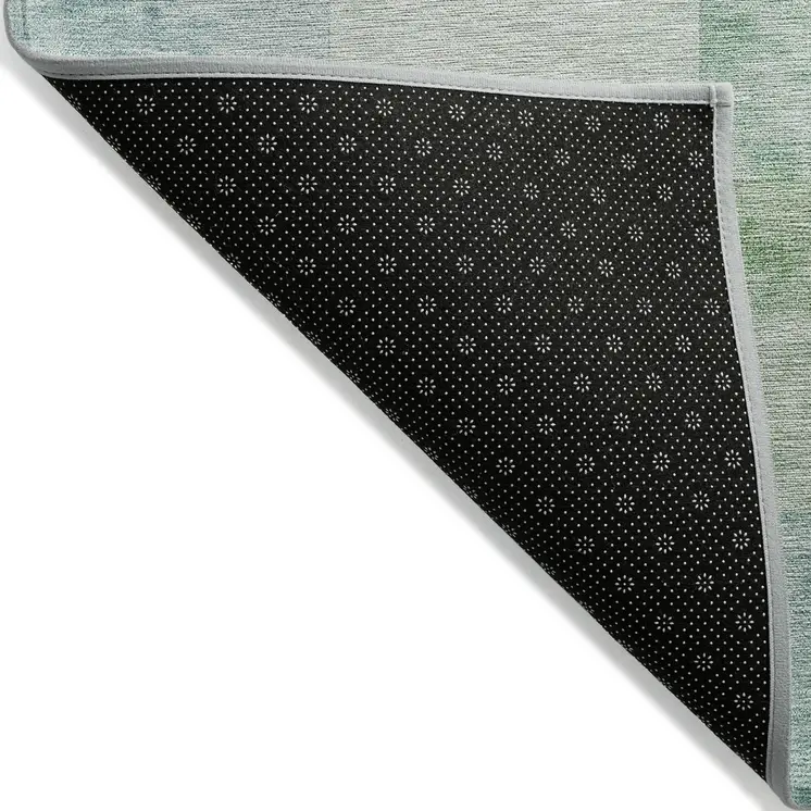 8' X 10' Blue Geometric Washable Indoor Outdoor Area Rug