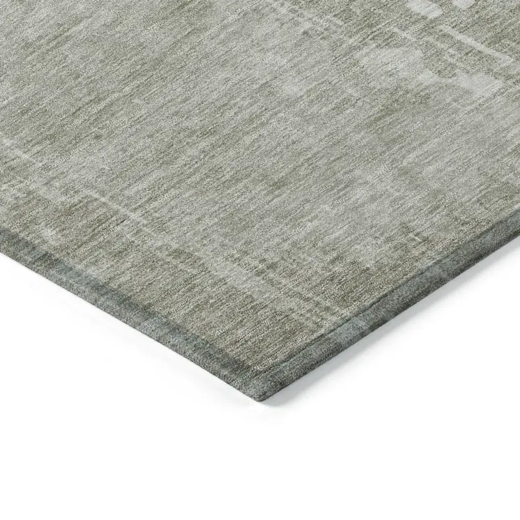 3' X 5' Linen Abstract Washable Indoor Outdoor Area Rug