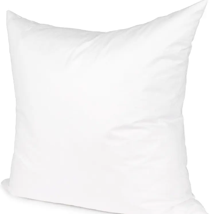 20" White Cotton Down Blend Throw Pillow Insert