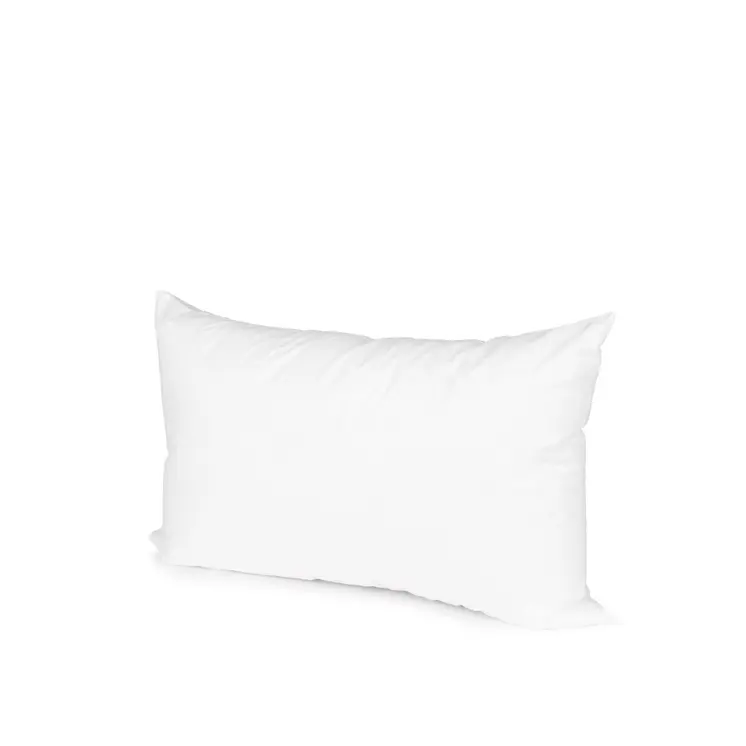 13" X 21" White Lumbar Cotton Down Blend Throw Pillow Insert