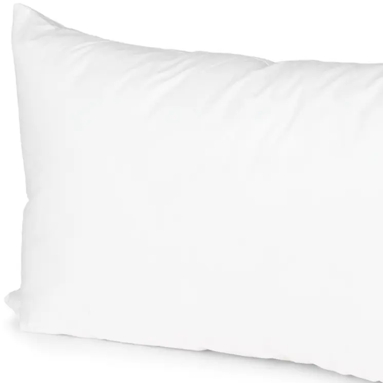 13" X 21" White Lumbar Cotton Down Blend Throw Pillow Insert