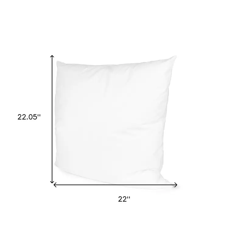 22" White Cotton Throw Pillow Insert