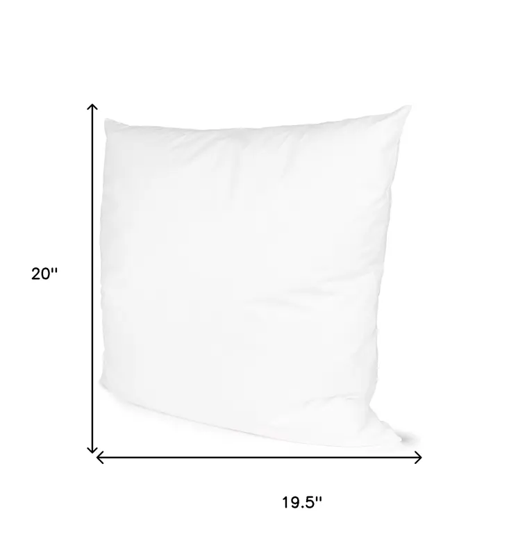20" White Cotton Throw Pillow Insert