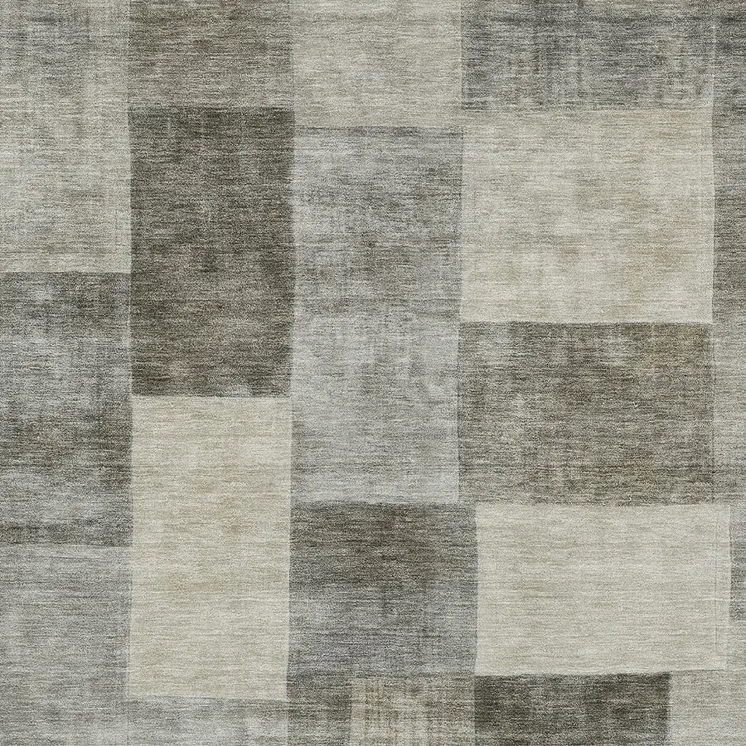 10' X 14' Taupe Geometric Washable Indoor Outdoor Area Rug