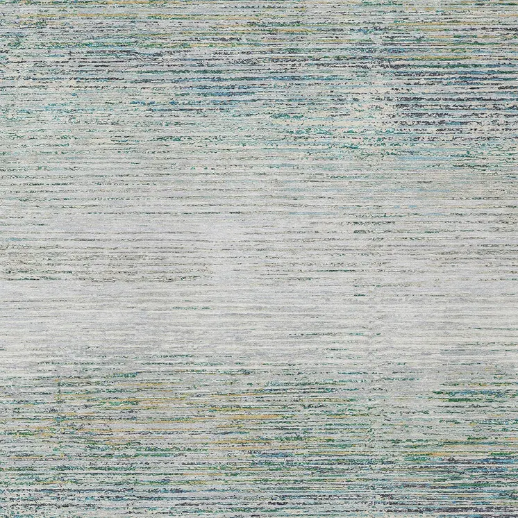 10' X 14' Linen Striped Washable Indoor Outdoor Area Rug