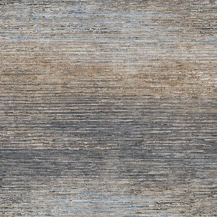 8' X 10' Pewter Striped Washable Indoor Outdoor Area Rug