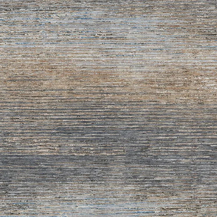 9' X 12' Pewter Striped Washable Indoor Outdoor Area Rug