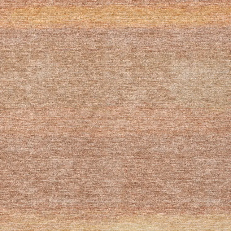3' X 5' Salmon Striped Washable Indoor Outdoor Area Rug