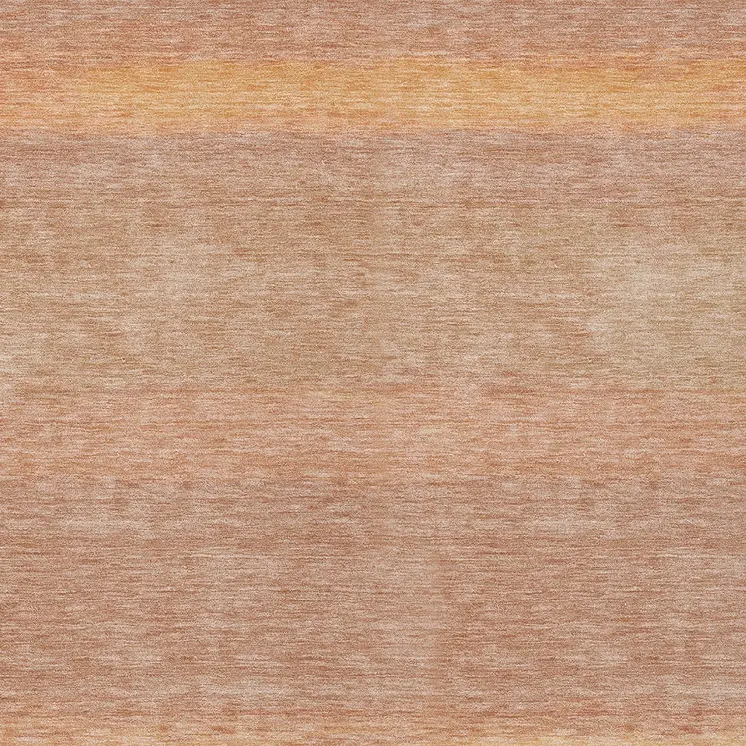 8' X 10' Salmon Striped Washable Indoor Outdoor Area Rug