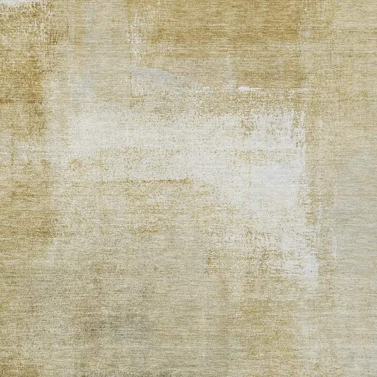 3' X 5' Wheat Striped Washable Indoor Outdoor Area Rug