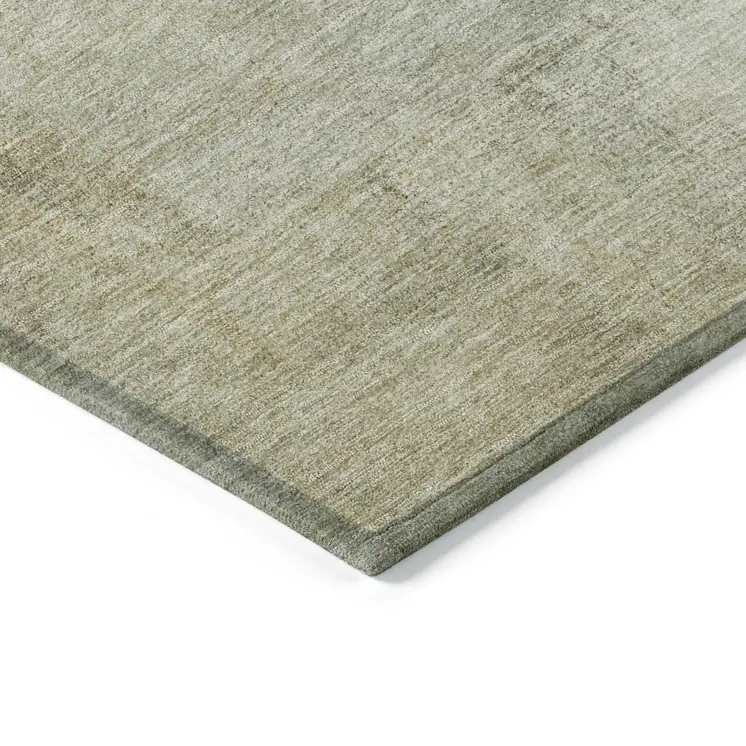 8' X 10' Wheat Striped Washable Indoor Outdoor Area Rug