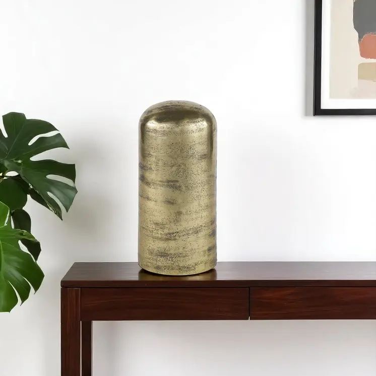10" Brass Aluminum Tabletop Sculpture
