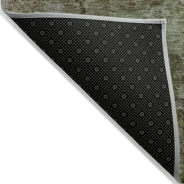 8' X 10' Brown Abstract Washable Indoor Outdoor Area Rug