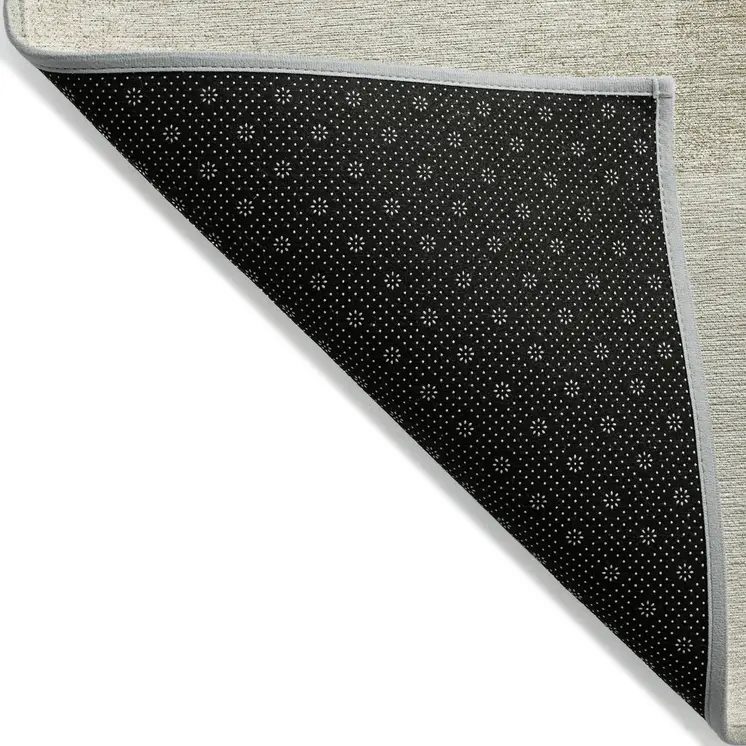 8' X 10' Taupe Geometric Washable Indoor Outdoor Area Rug