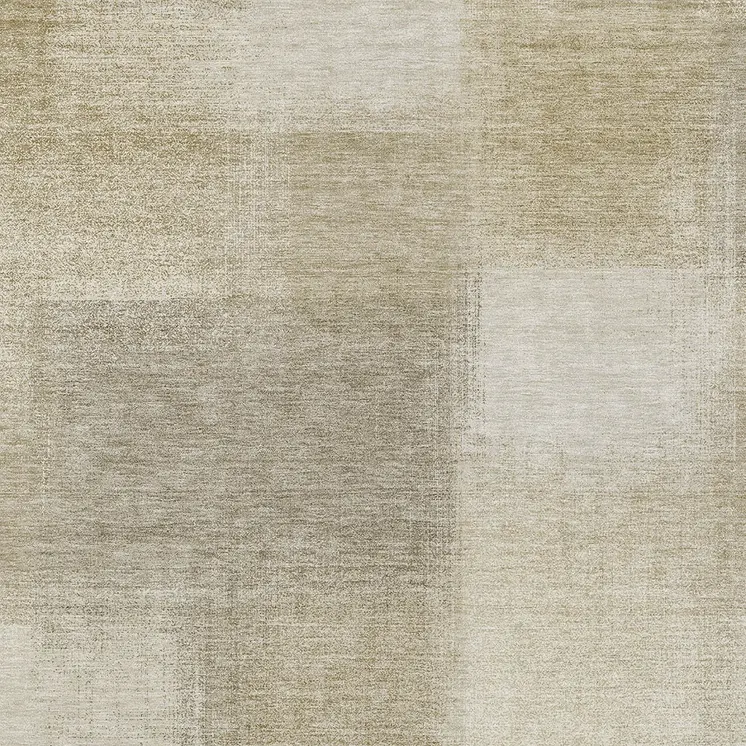 10' X 14' Taupe Geometric Washable Indoor Outdoor Area Rug