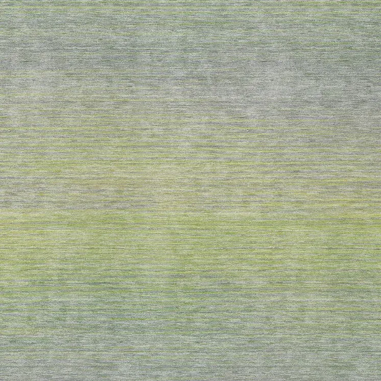 8' X 10' Artichoke Green Striped Washable Indoor Outdoor Area Rug
