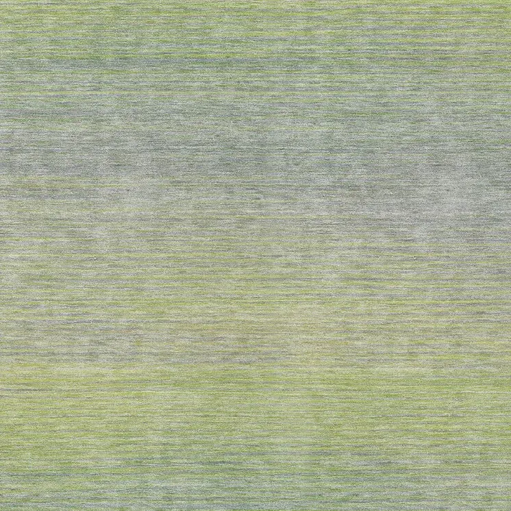 9' X 12' Artichoke Green Striped Washable Indoor Outdoor Area Rug