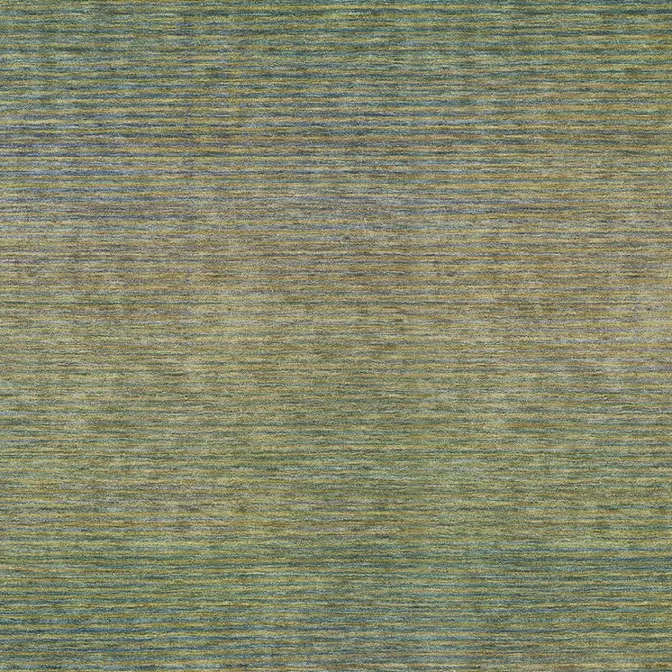 9' X 12' Fern Green Striped Washable Indoor Outdoor Area Rug
