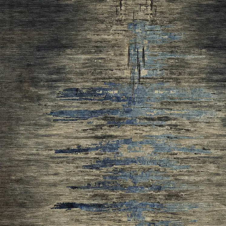 8' X 10' Coffee Abstract Washable Indoor Outdoor Area Rug