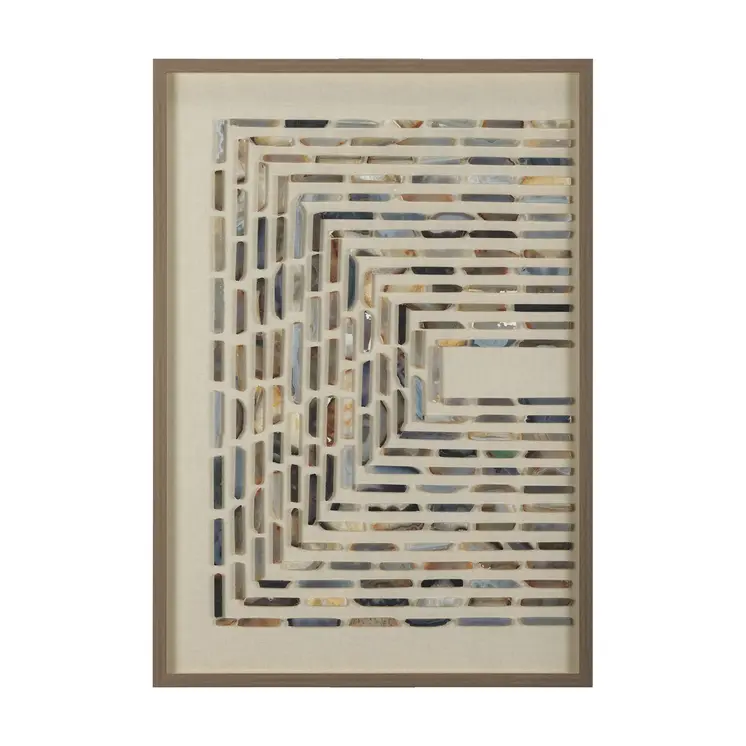 Stone Trails - Agate II Brown Framed Wall Art