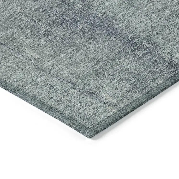 5' X 8' Sage And Green Abstract Washable Indoor Outdoor Area Rug