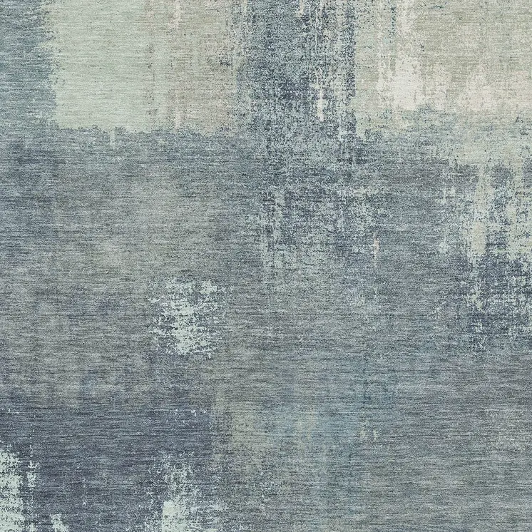 5' X 8' Sage And Green Abstract Washable Indoor Outdoor Area Rug