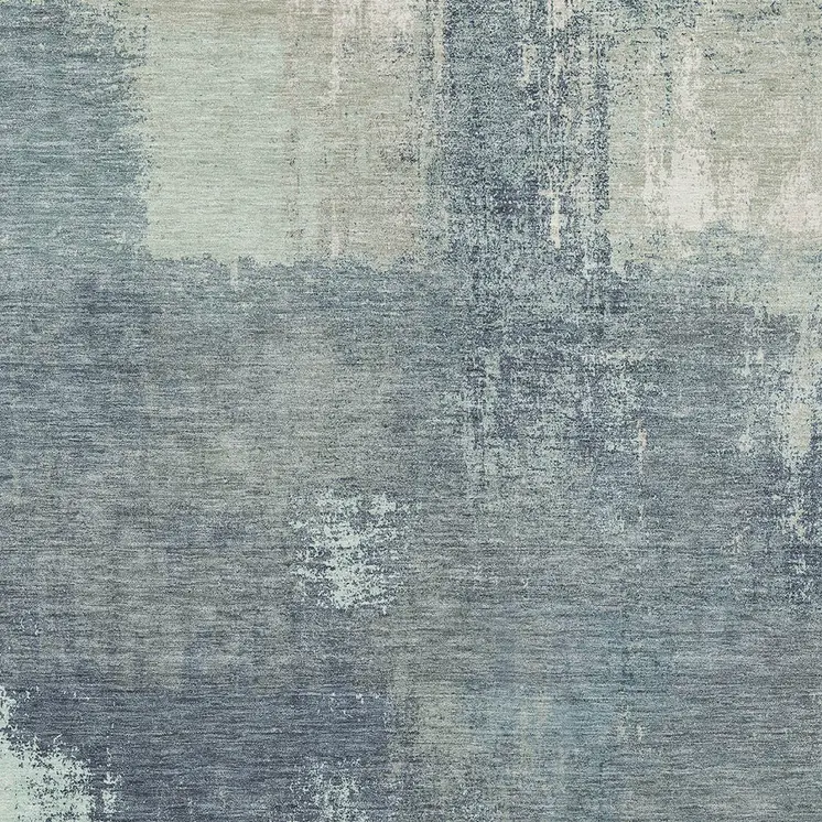 9' X 12' Sage And Green Abstract Washable Indoor Outdoor Area Rug
