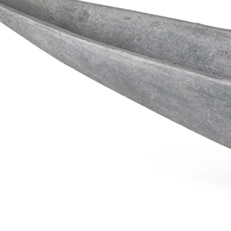 32" Gray Cast Aluminum Oval Centerpiece Bowl
