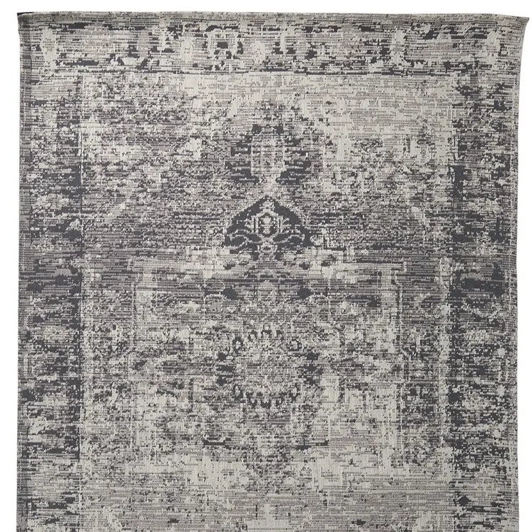 8' X 10' Gray And Beige Moroccan Hand Woven Area Rug