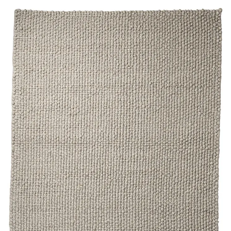 8' X 10' Taupe Berber Hand Woven Area Rug