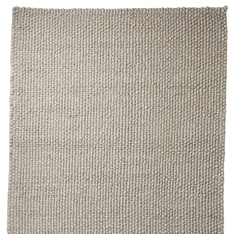 8' X 10' Beige Berber Hand Woven Area Rug