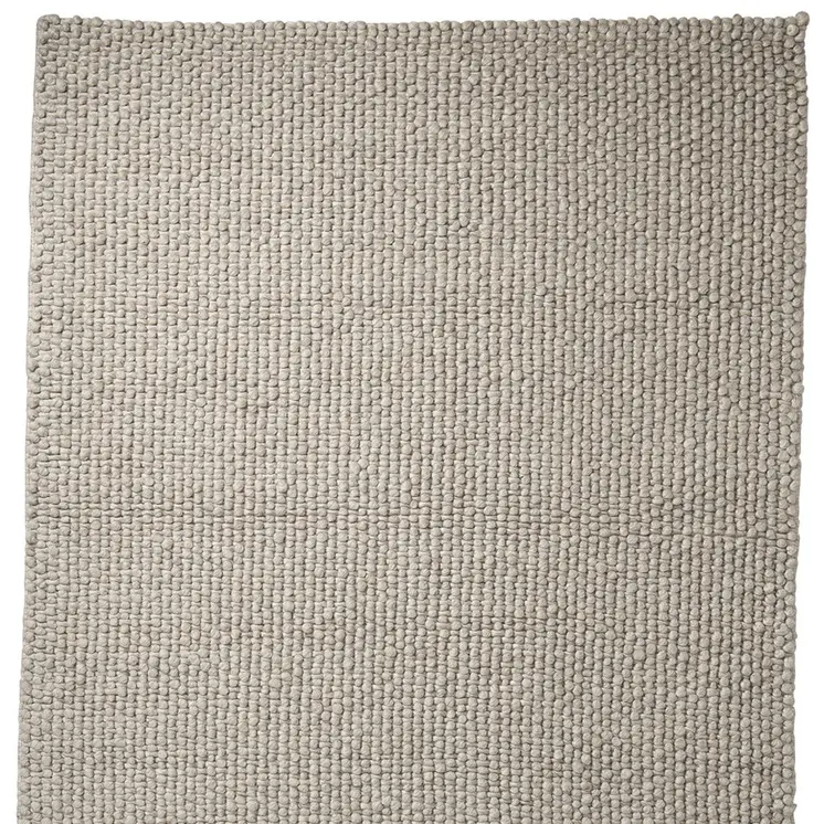 9' X 12' Beige Berber Hand Woven Area Rug