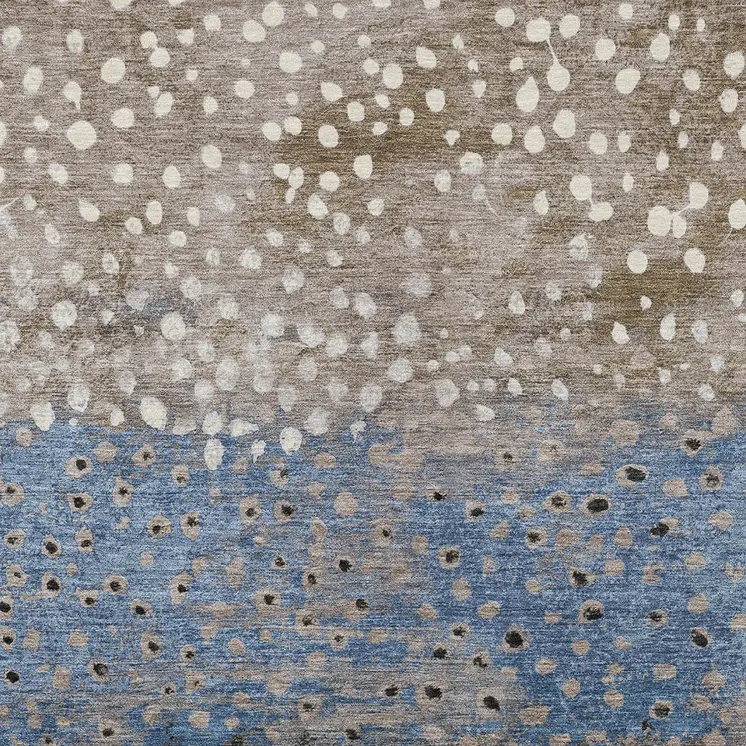 10' X 14' Khaki And Taupe Abstract Washable Indoor Outdoor Area Rug