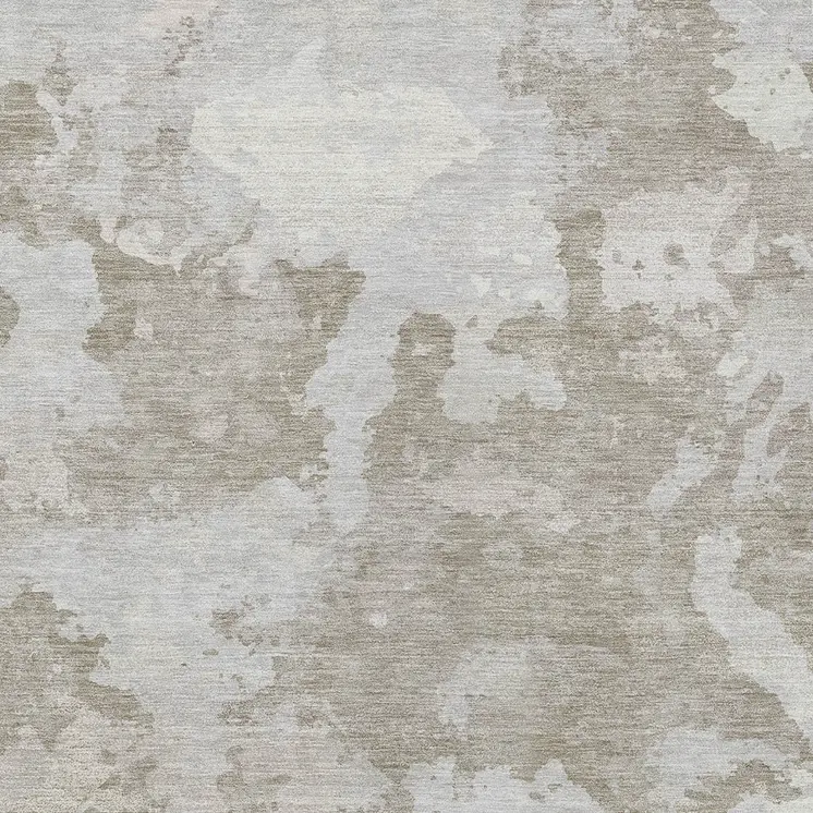 9' X 12' Taupe And Brown Abstract Washable Indoor Outdoor Area Rug