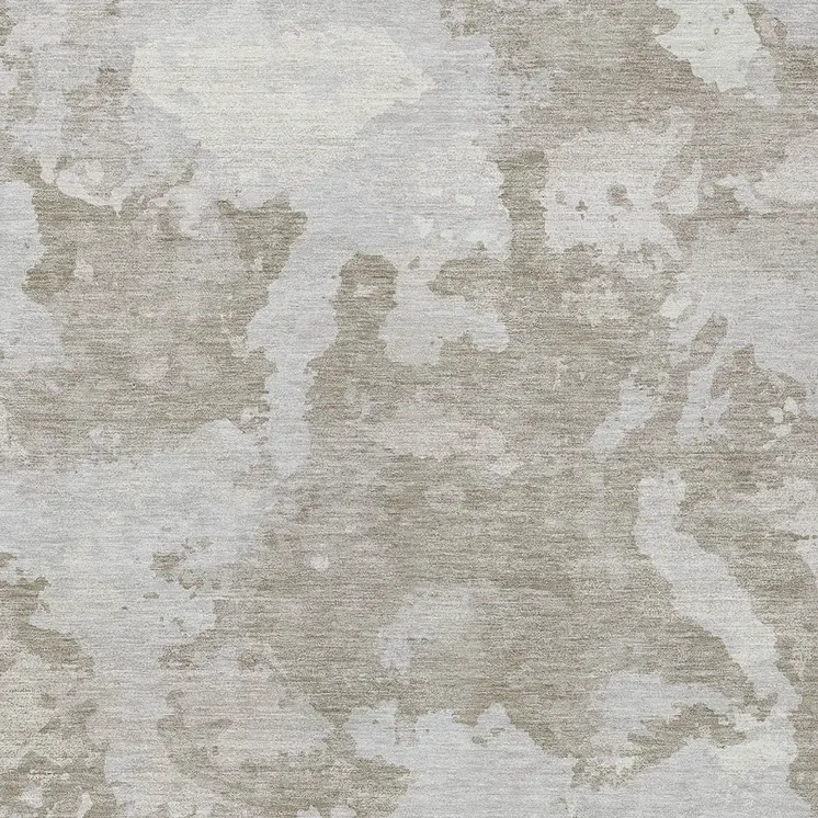 10' X 14' Taupe And Brown Abstract Washable Indoor Outdoor Area Rug