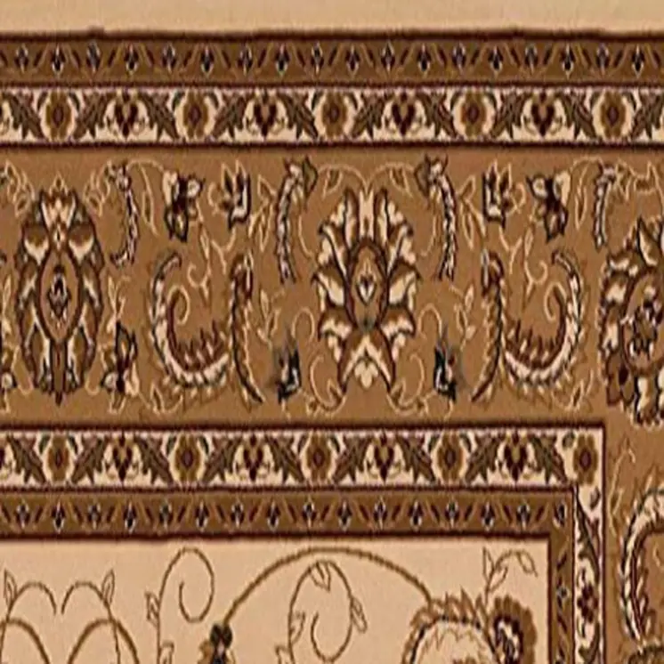 30' Runner Tan And Brown Oriental Area Rug