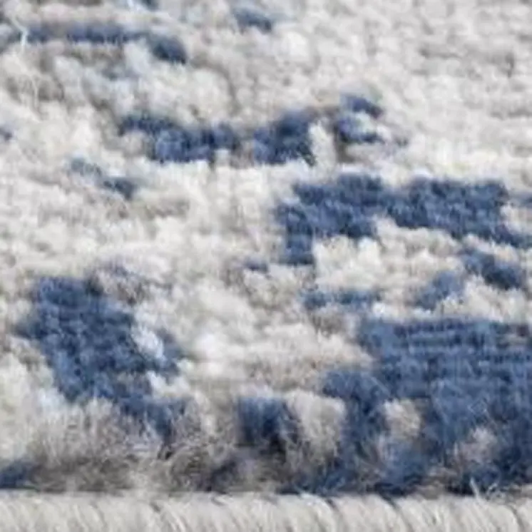 9' Blue Beige And Gray Cobblestone Runner Rug